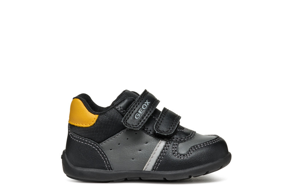 Geox pantofi baieti cu scai 18-23 Black cu ochre Fő kép