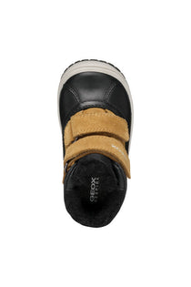 Geox pantofi baieti imblaniti Waterproof 24-27 Black/Curry