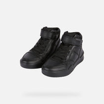 Geox pantofi baieti scoala sneakers inalti Perth 28-35 Black