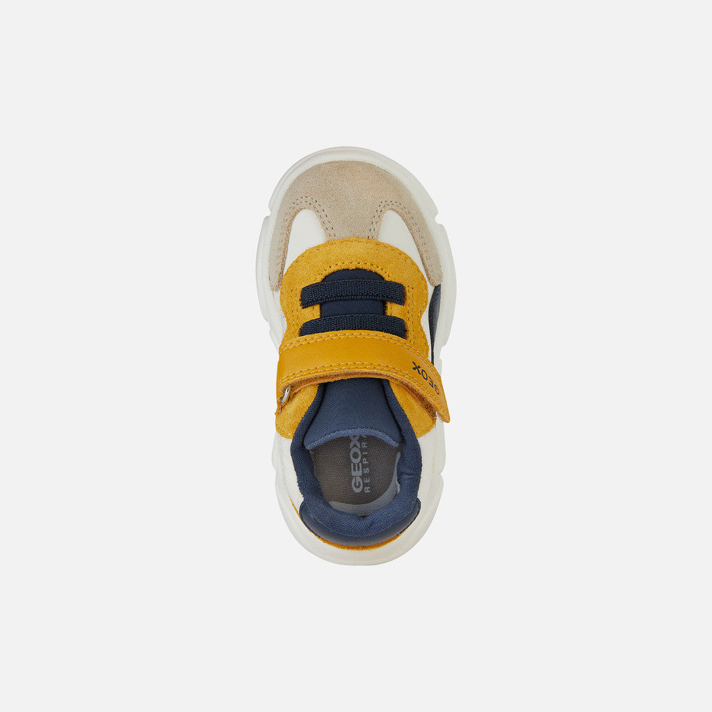 Geox fiú sportcipő Ciufciuf 20-27 Taupe/Ochre Yellow