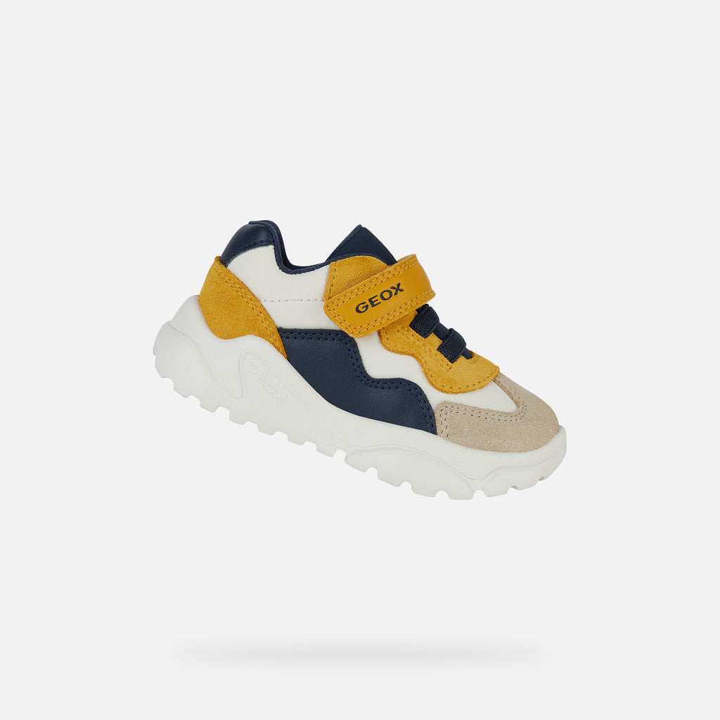 Geox fiú sportcipő Ciufciuf 20-27 Taupe/Ochre Yellow