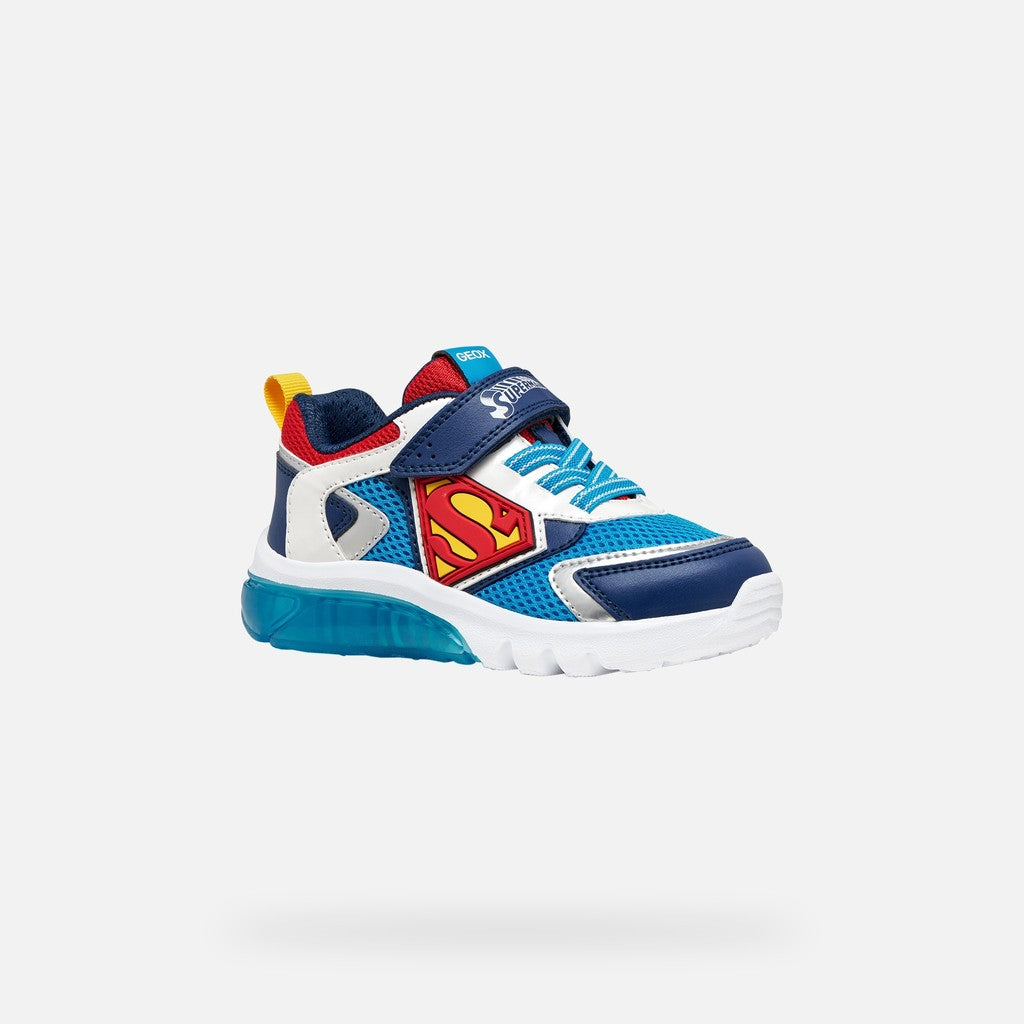 Geox fiú sportcipő LED-del Ciberdron 26-34 világoskék/piros Superman Fő kép
