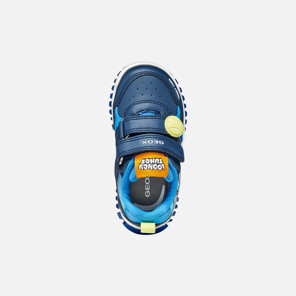 Geox fiú sportcipő LED Lightyloo 21-27 Navy/Azure Bugs Bunny mintával