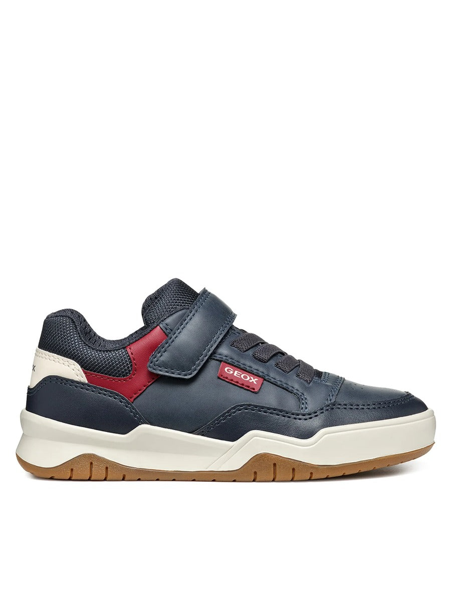 Geox pantofi baieti sport cu siret si scai 28-36 Navy/Dark Red Fő kép