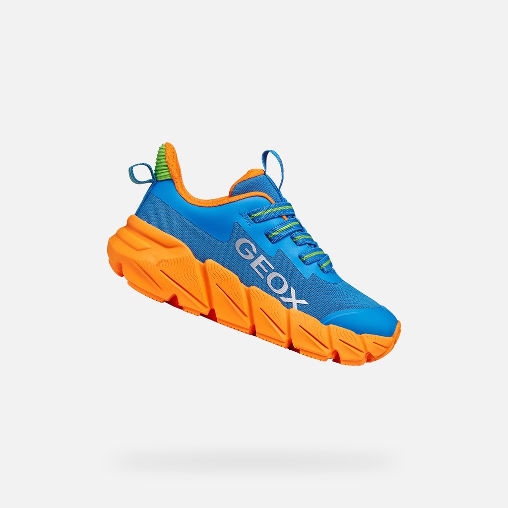 Geox sportcipő fiúknak Flexyper Fast 28-36 Világoskék/Narancssárga Másodlagos kép