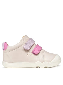 Geox Steppieup Barefoot lánycipő 20-27 Ivory/Dark Pink