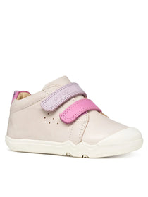 Geox Steppieup Barefoot lánycipő 20-27 Ivory/Dark Pink
