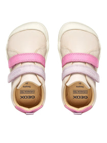 Geox Steppieup Barefoot lánycipő 20-27 Ivory/Dark Pink