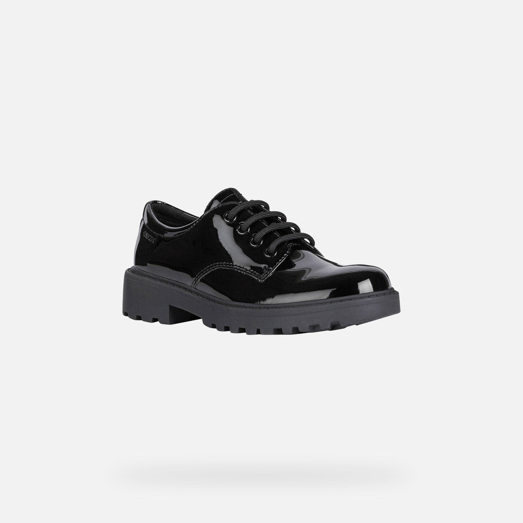 Geox pantofi fete cu siret Casey 28-34 Black  Fő kép