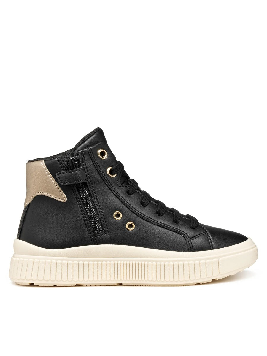 Geox pantofi fete cu siret Laquinny 28-35 Black/Platinum Fő kép