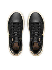 Geox pantofi fete cu siret Laquinny 28-35 Black/Platinum