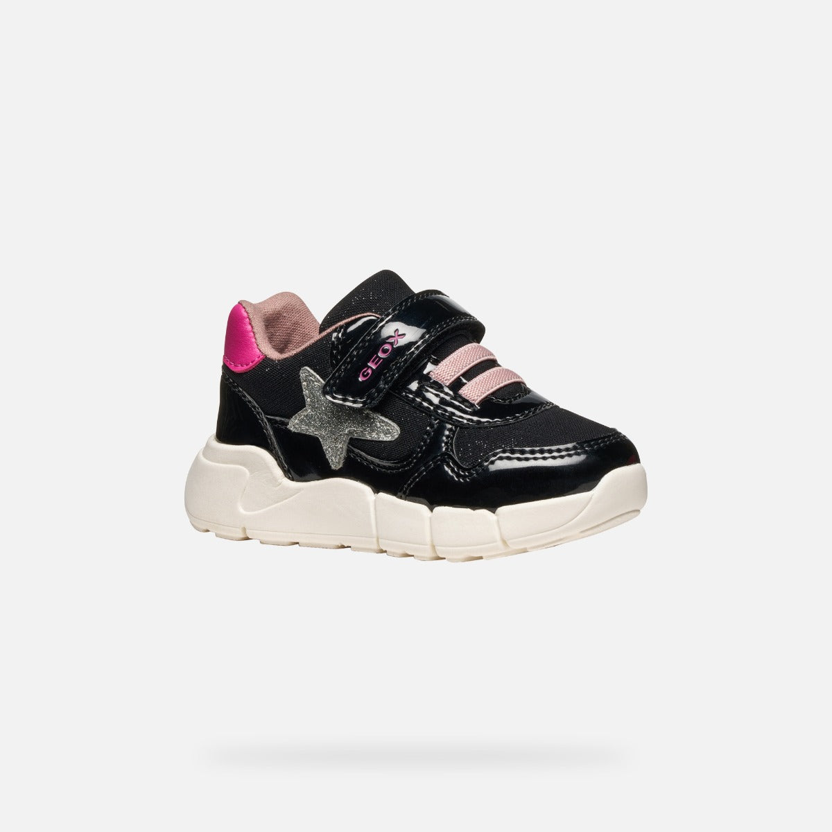 Geox pantofi fete Flexyper Mini 24-27 Black/Fuchsia cu stea Fő kép