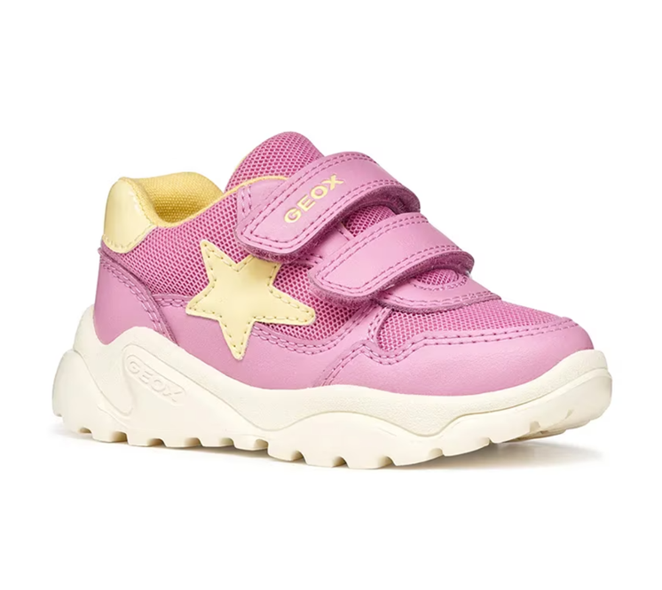 Geox lány sportcipő Ciufciuf 20-27 Dark Pink/Light Yellow csillagos