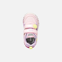 Geox lány sportcipő LED Lightyloo 21-27 Lilac csőrike mintával