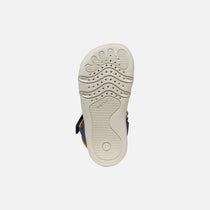 Geox Barefoot Steppieup Baby szandál fiúknak, 20-27-es méret, tengerkék/okkersárga