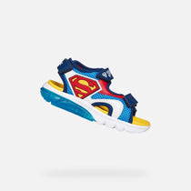 Geox Ciberdron fiú LED szandál 26-34 Superman világoskék/piros