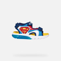 Geox Ciberdron fiú LED szandál 26-34 Superman világoskék/piros