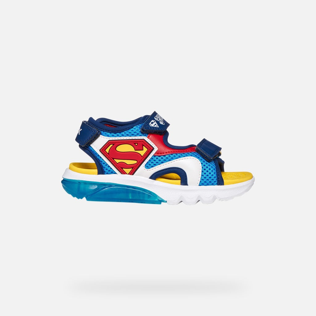 Geox Ciberdron fiú LED szandál 26-34 Superman világoskék/piros
