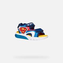 Geox Ciberdron fiú LED szandál 26-34 Superman világoskék/piros