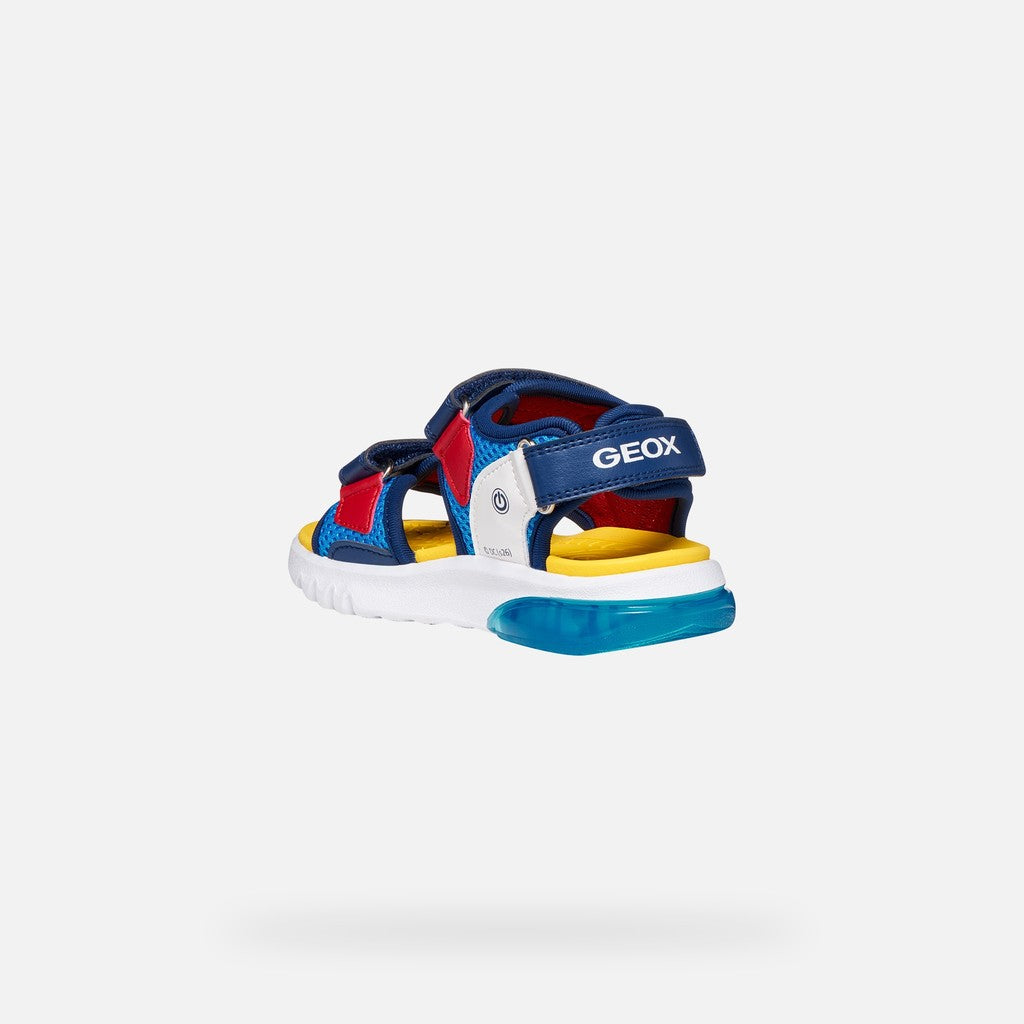 Geox Ciberdron fiú LED szandál 26-34 Superman világoskék/piros