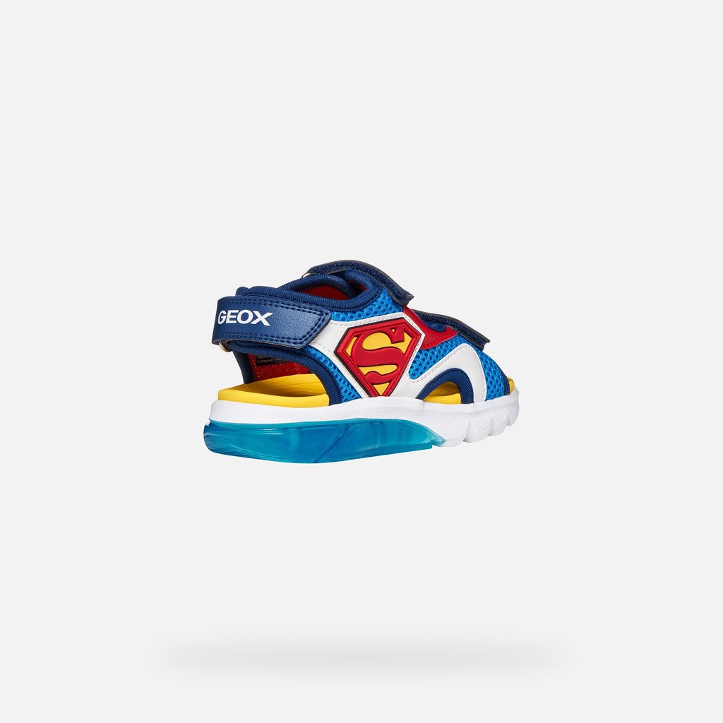 Geox Ciberdron fiú LED szandál 26-34 Superman világoskék/piros