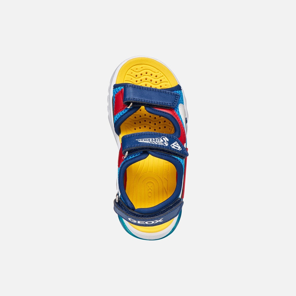Geox Ciberdron fiú LED szandál 26-34 Superman világoskék/piros