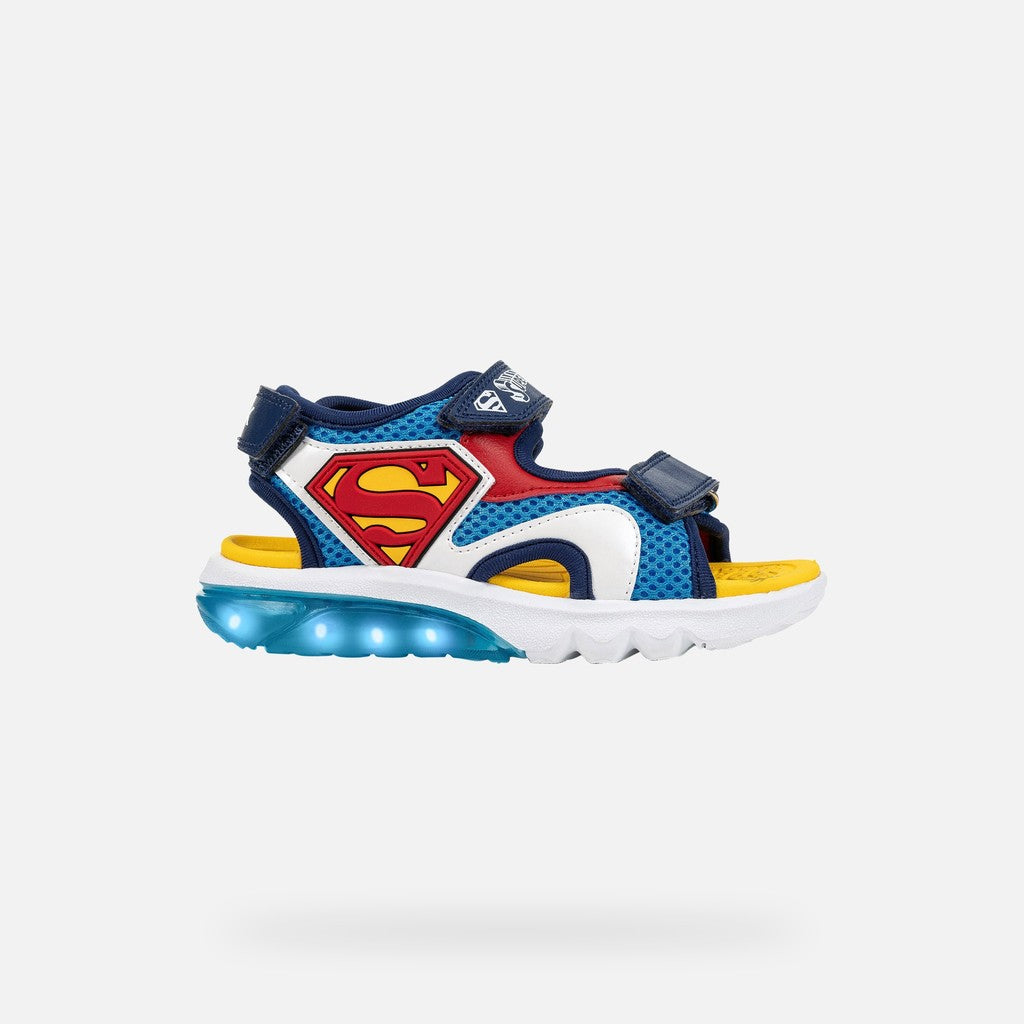 Geox Ciberdron fiú LED szandál 26-34 Superman világoskék/piros