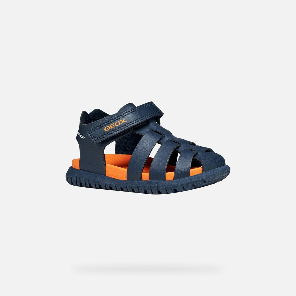 Geox fiú szandál, Fusbetto Baby Quick Dry vízálló, 20-27-es méret, tengerészkék/narancs Fő kép