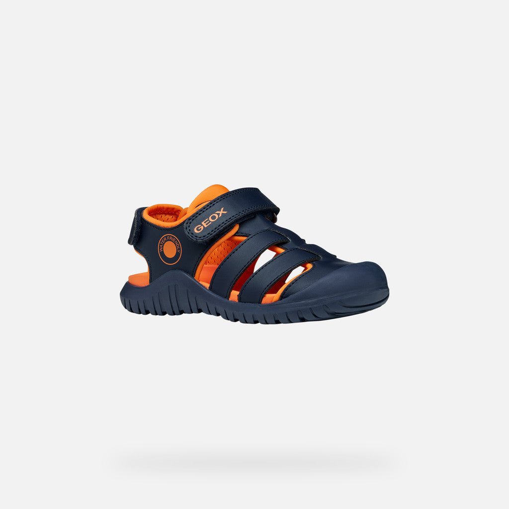 Geox fiú szandálok Fusbetto Pro Junior Quick Dry vízálló 26-34 kék/narancs