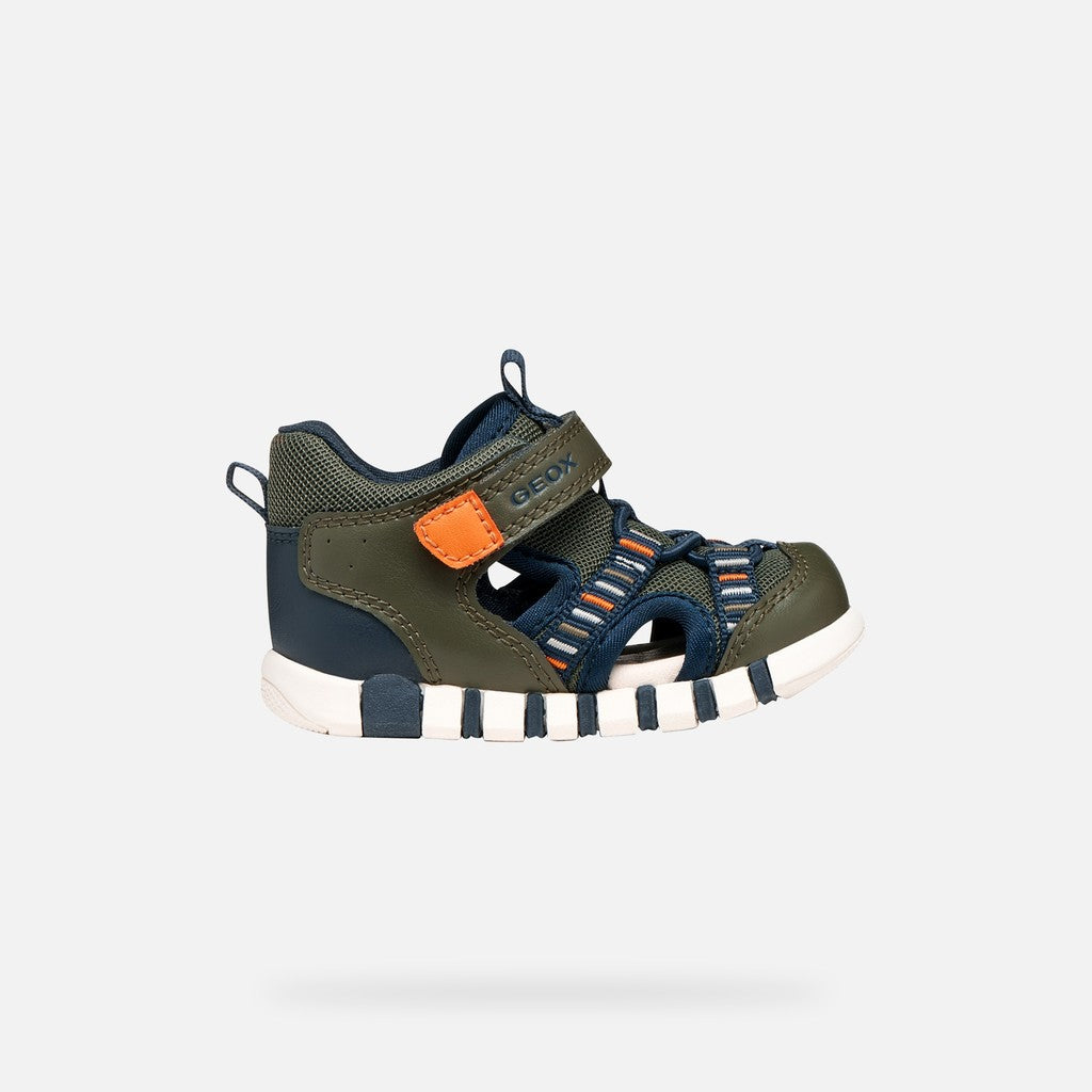 Geox fiú szandál Iupidoo Baby 18-26 Sötétzöld/narancs
