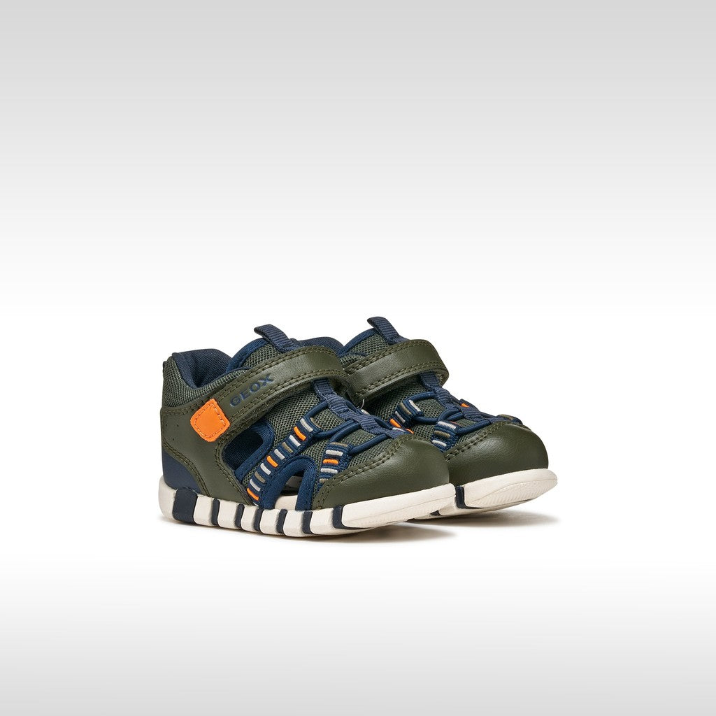 Geox fiú szandál Iupidoo Baby 18-26 Sötétzöld/narancs