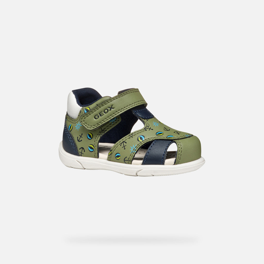 Geox Zapito Baby fiú szandál 18-26 Pisztácia/Tengerészkék horgonyos