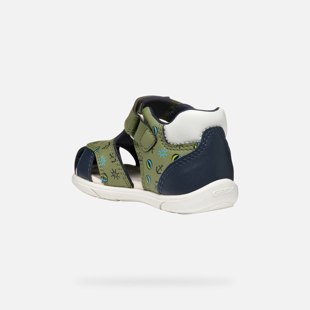 Geox Zapito Baby fiú szandál 18-26 Pisztácia/Tengerészkék horgonyos