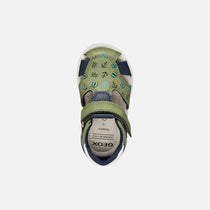 Geox Zapito Baby fiú szandál 18-26 Pisztácia/Tengerészkék horgonyos