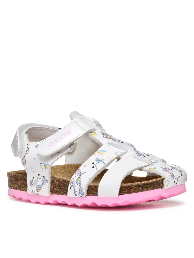 Geox sandale fete 20-23 Chalki White cu unicorn Fő kép