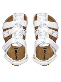 Geox sandale fete 24-27 Chalki White cu unicorn