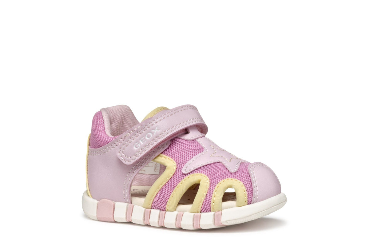 Geox sandale fete cu panza 18-26 Iupidoo Pink/Light Yellow cu stea Fő kép