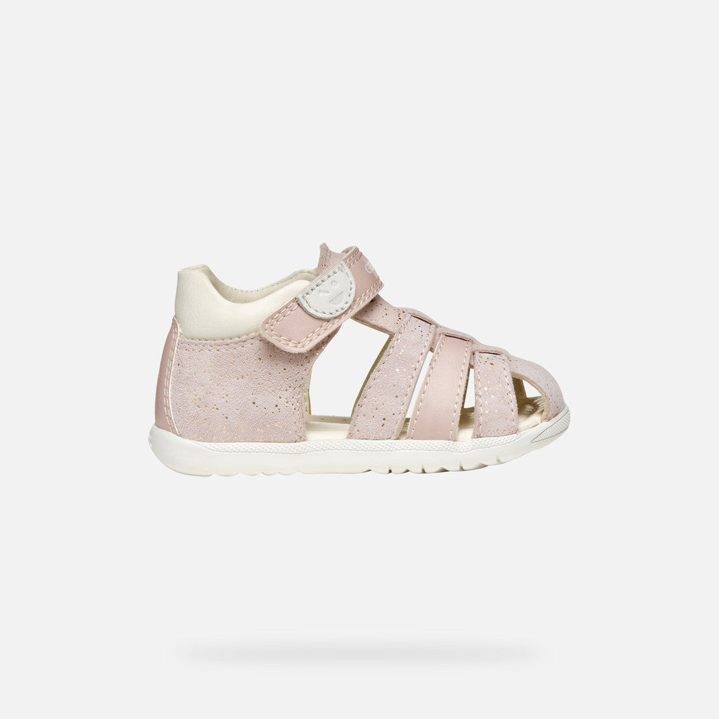 Geox sandale fete cu scai 18-26 Macchia Rose/Off White