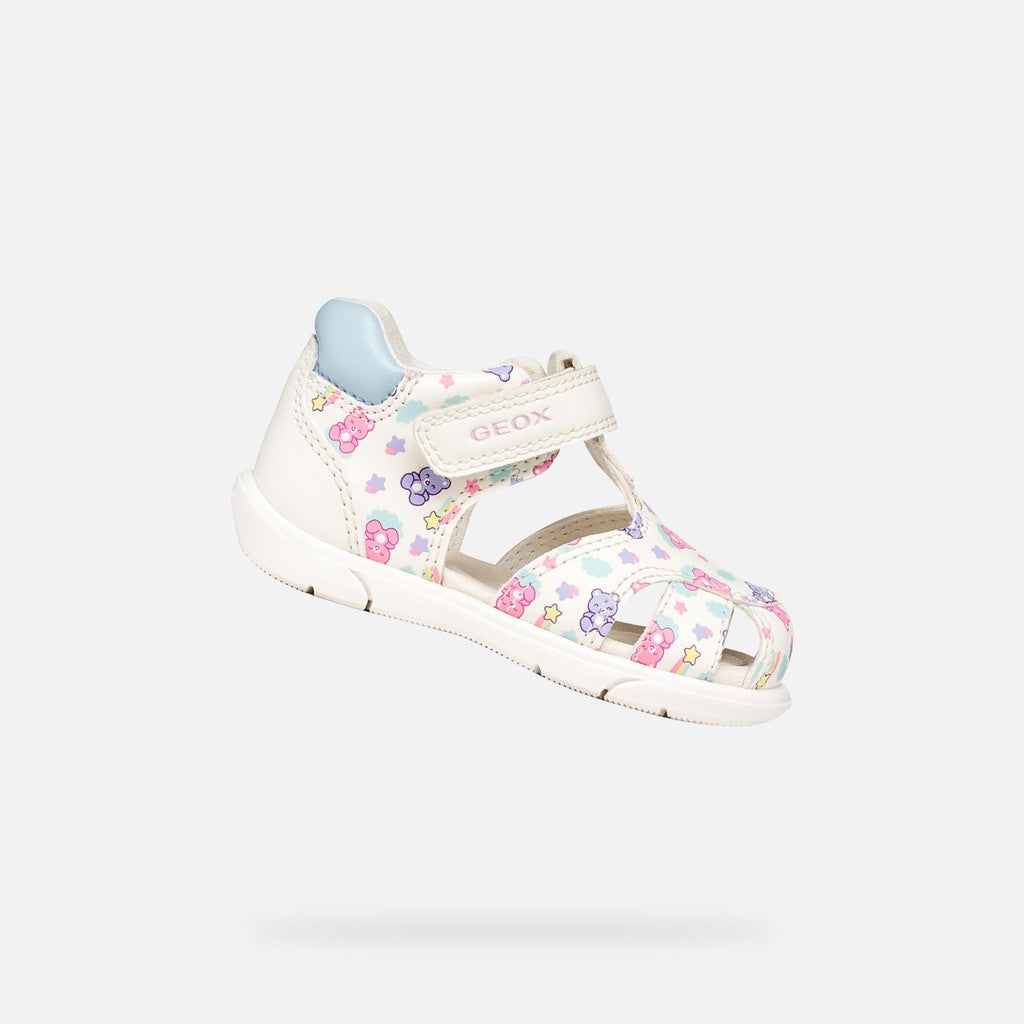 Geox Zapito Baby lány szandál 18-26 Fehér/Világoskék macimintával