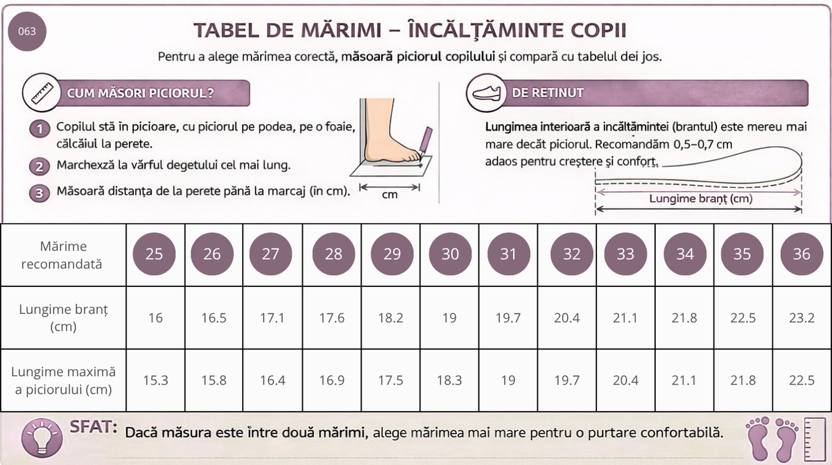 Ghid de mărimi D.D.Step mezítlábas lánycipő 31-36 szürke