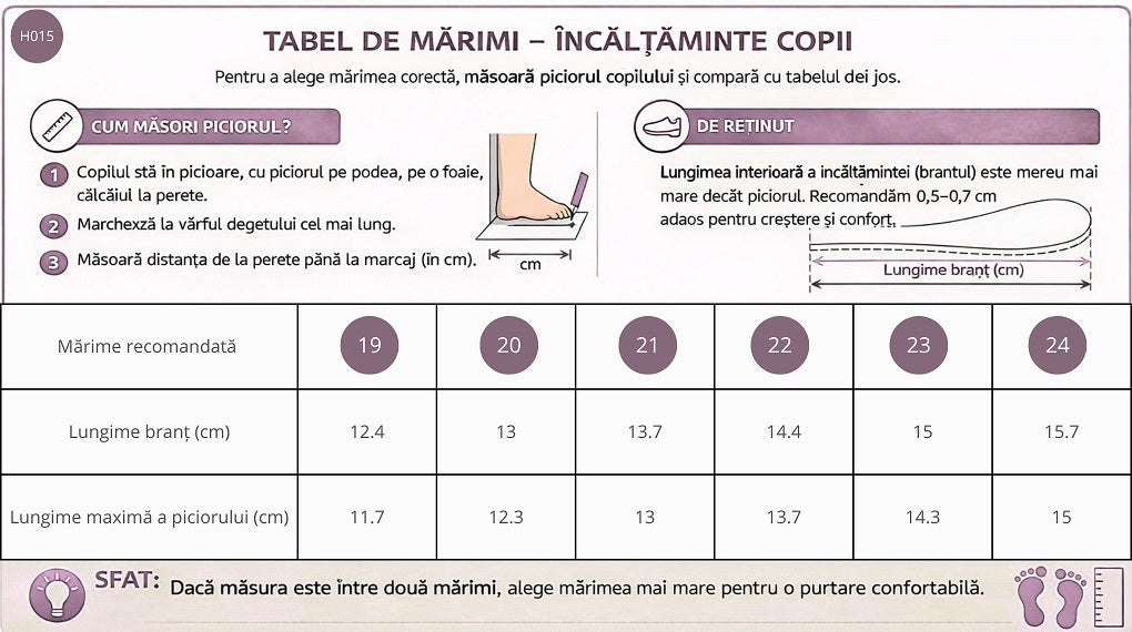 Ghid de mărimi D.D.Step nyitott lánycipő 19-24 Fehér