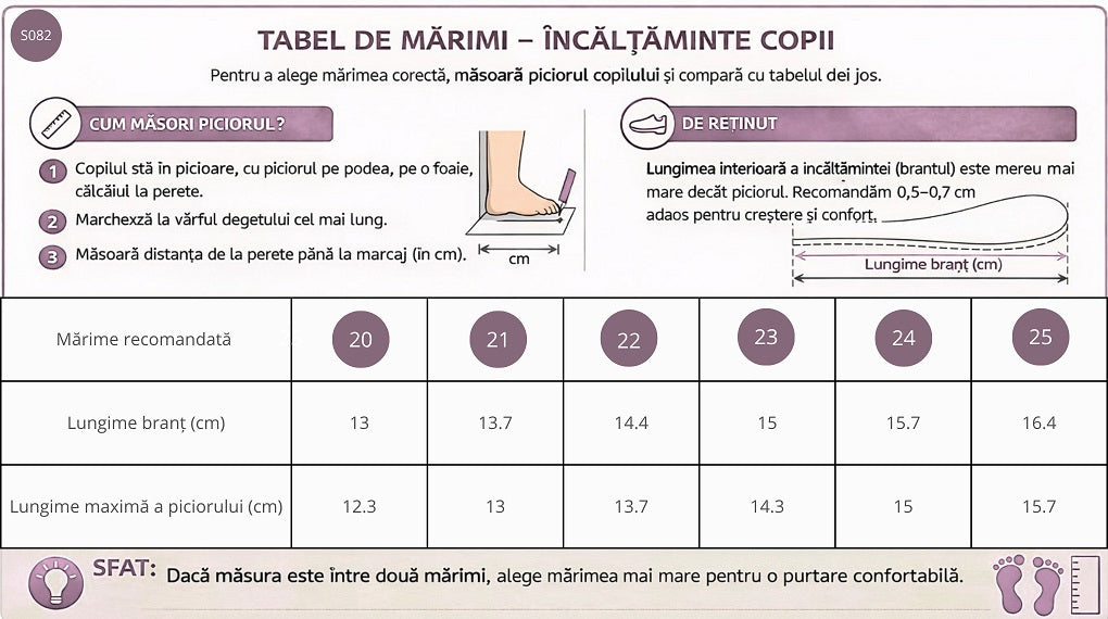 Ghid de mărimi D.D.Step fiú cipő 20-25 Sötétszürke pizzás mintával