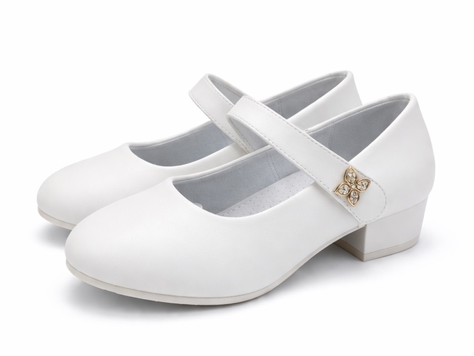 i`Miss Q elegáns kislány cipő sarokkal 31-38 White Fő kép