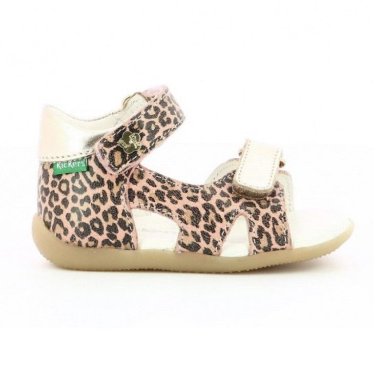 KicKers sandale fetite 18-23, Binsia-2 Beige Leopard 01 Fő kép