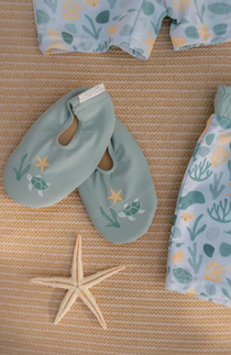 Little Dutch papuci de inot cu protectie UV50+ marimea 23-24 Seashells Surf Green