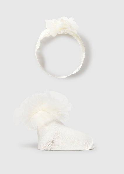 Mayoral set fete sosete cu bentita 0-18 luni Off-white Fő kép