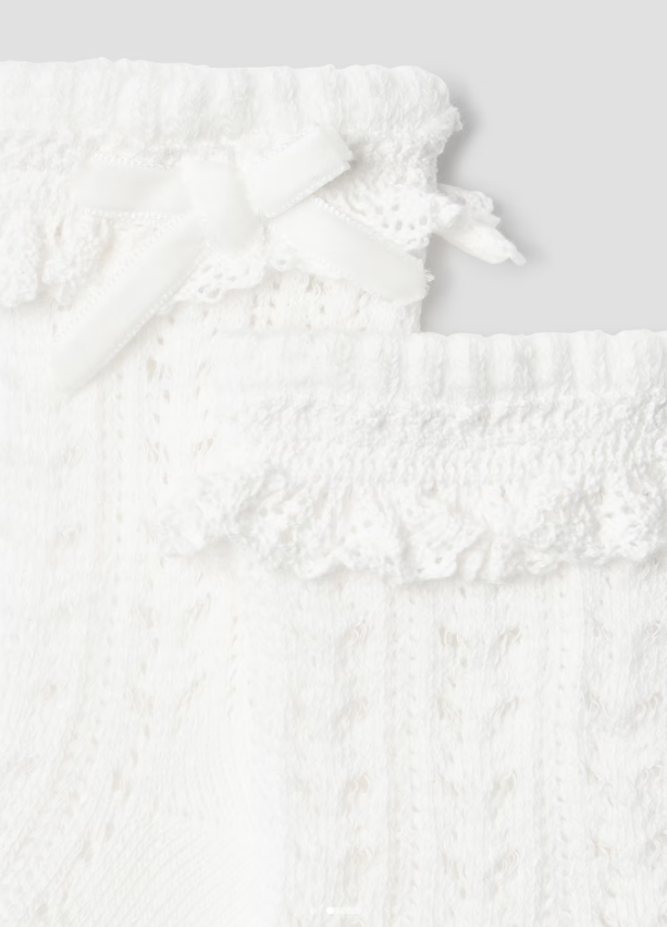 Mayoral sosete fete motiv ajurat 0-18 luni, Off-white Másodlagos kép