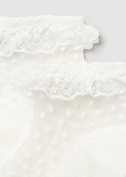 Mayoral sosete fete plumeti 12-36 luni Off-white Másodlagos kép