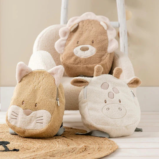 Nattou rucsac copii mici 12m+ Teddy Girafa Ecru