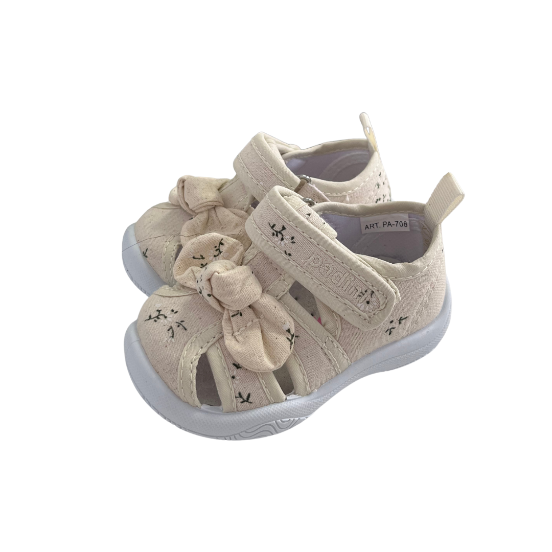 Padini tenisi fete decupati 19-24 Beige cu fundita si floricele Fő kép